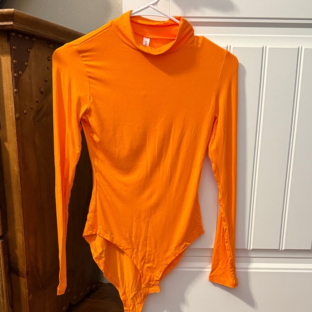 Orange Long Sleeve Bodysuit